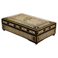 Spanish Moorish Inlaid Marquetry Jewelry Music Box