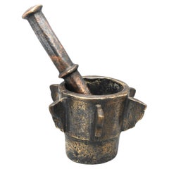 Mortar et penteau mauresque espagnol 16e-17e siècle
