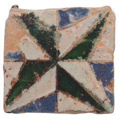 Mattonella moresca spagnola Mudejar Olambrilla, Cuerda Seca - Siviglia XVI secolo