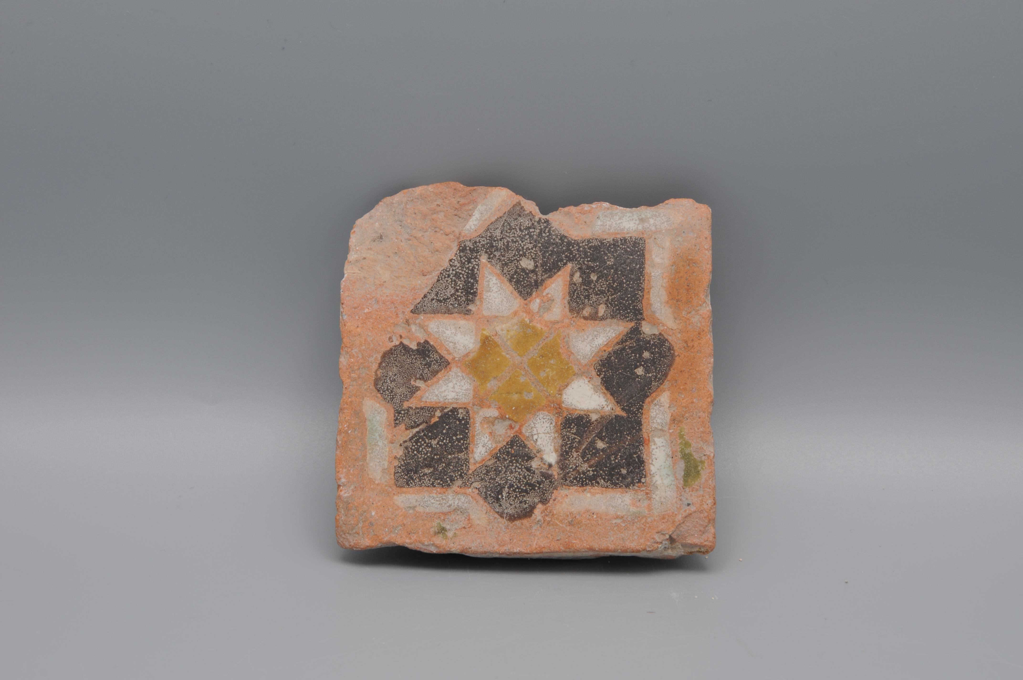 Renaissance Tile mauresque espagnol Mudejar Olambrilla, Cuerda Seca - Toledo  15e/16e siècle en vente