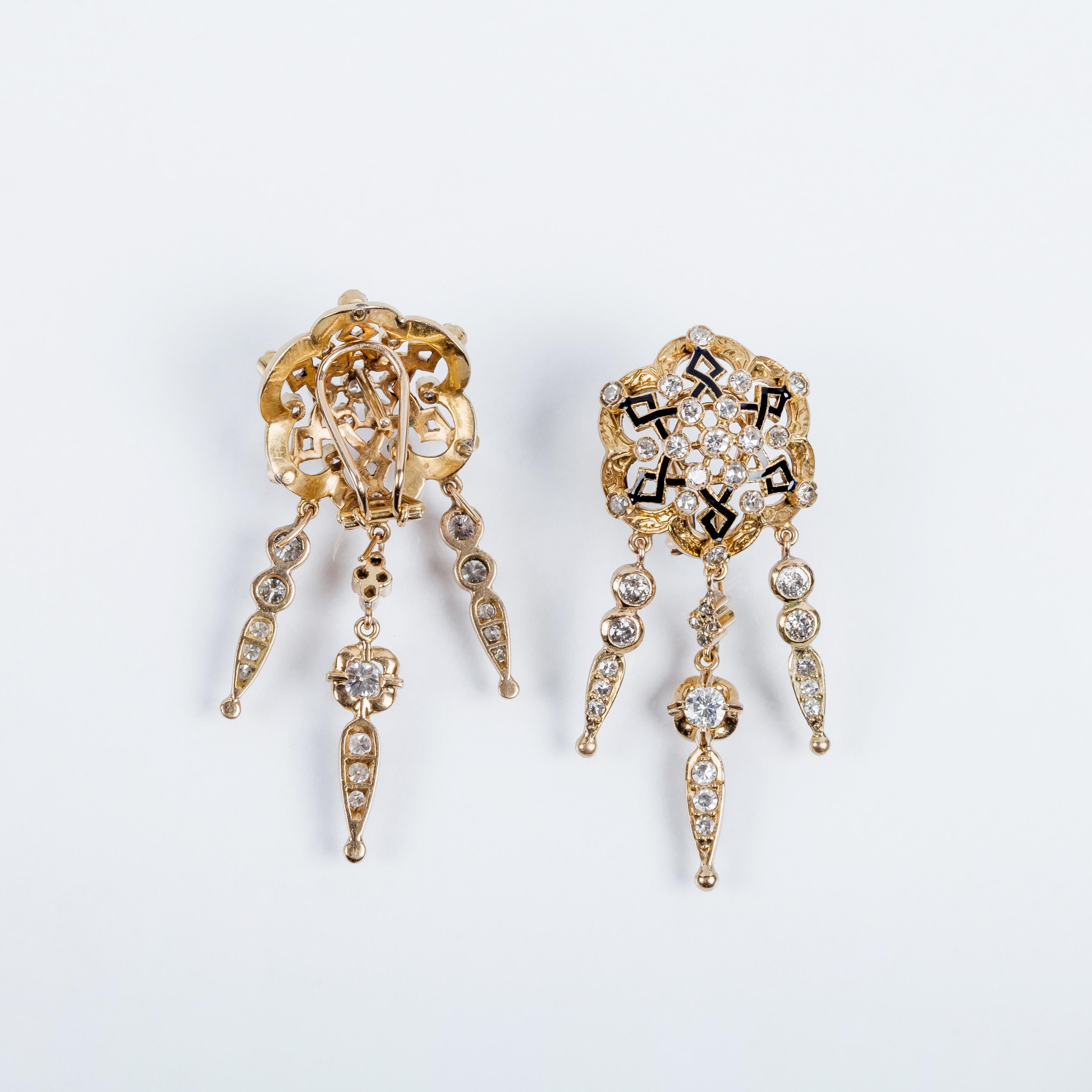 Spanish Neo-Renaissance Set Brooch, Earrings, Bracelet and Ring in 18 Karat Gold 2
