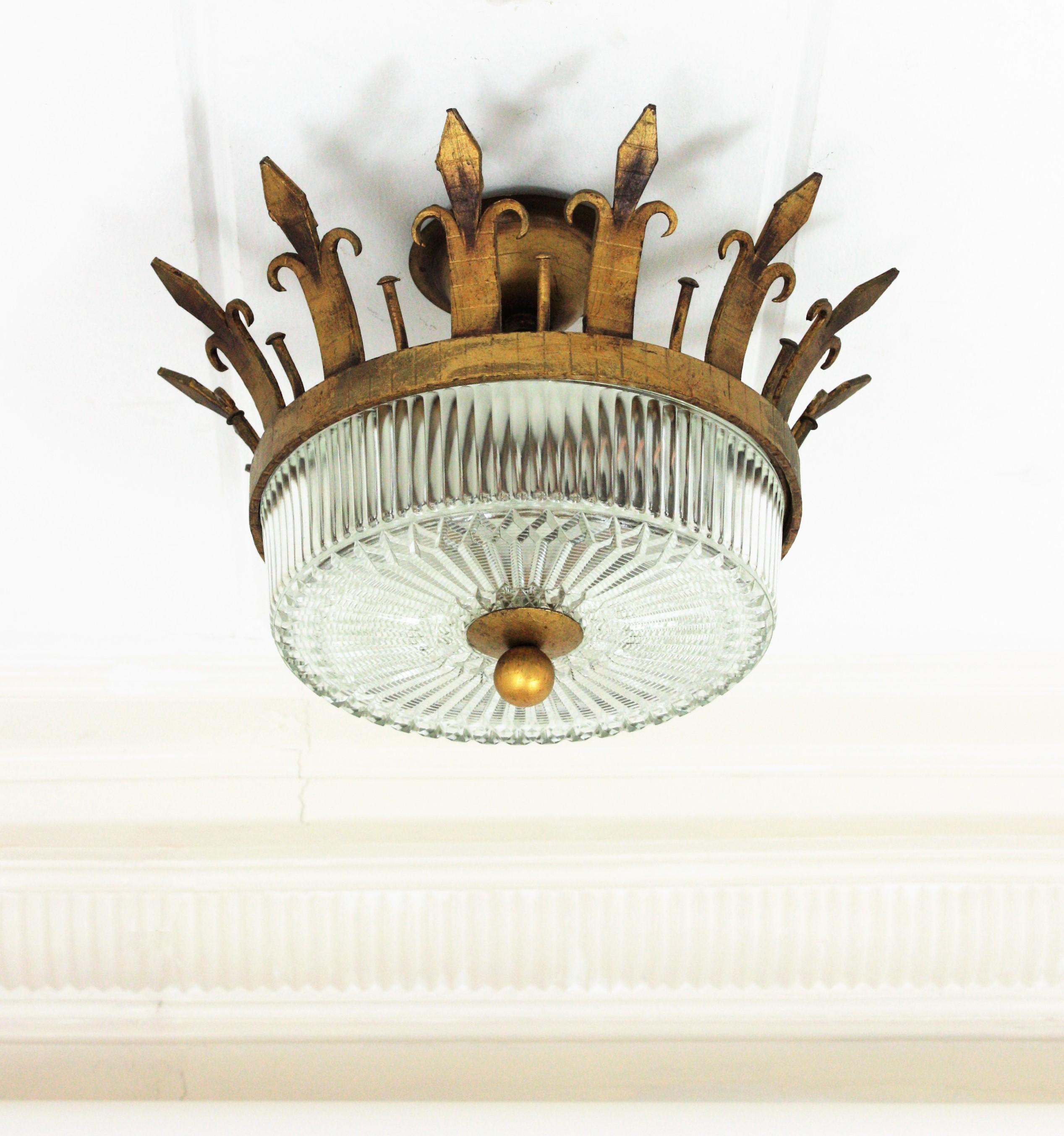 spanish style flush mount ceiling light