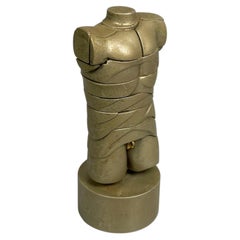 Spanish nickel-plated metal sculpture Mini David by Miguel Berrocal, 1968-70