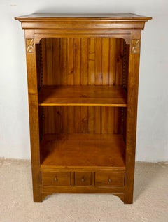Spanish Oak Bookcase with Drawers, 1950s