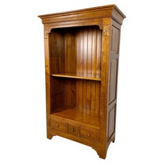 Spanish Oak Bookcase with Drawers, 1950s