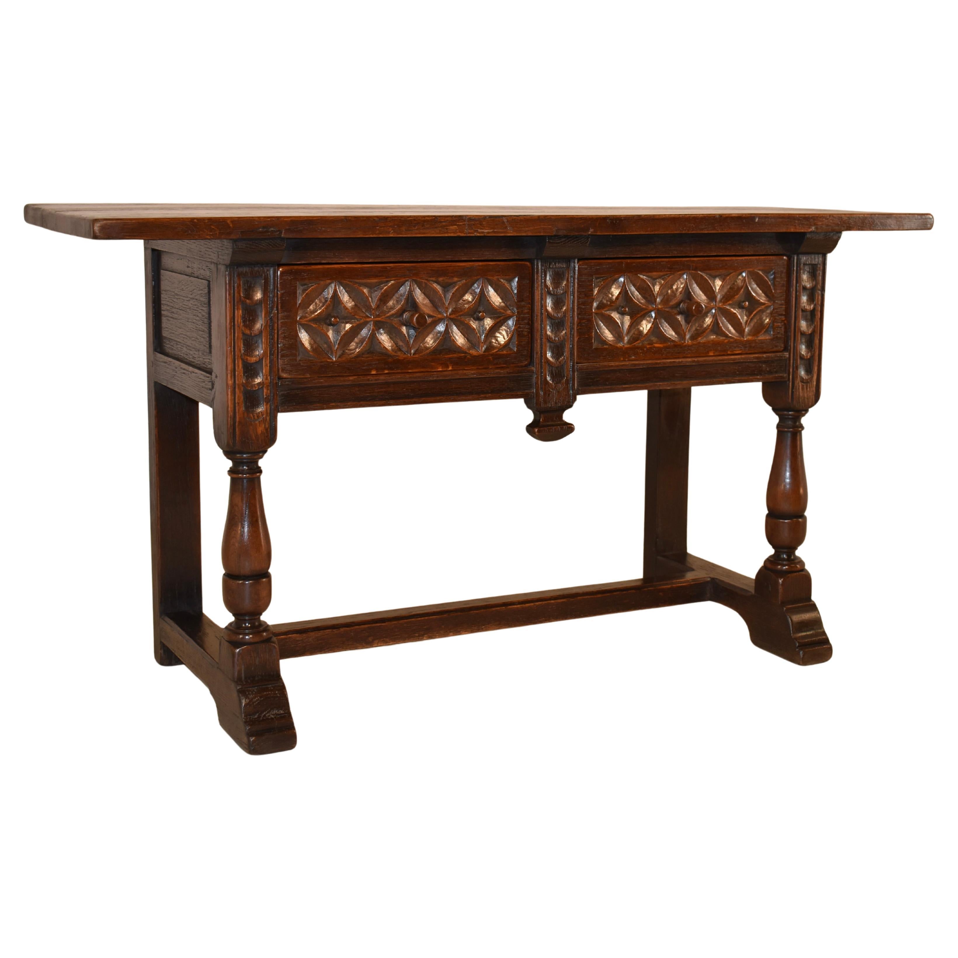 Spanish Oak Console, Circa 1900 For Sale