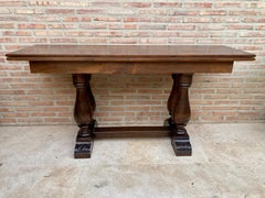 Spanish Oak Dining or Console Table, 1960