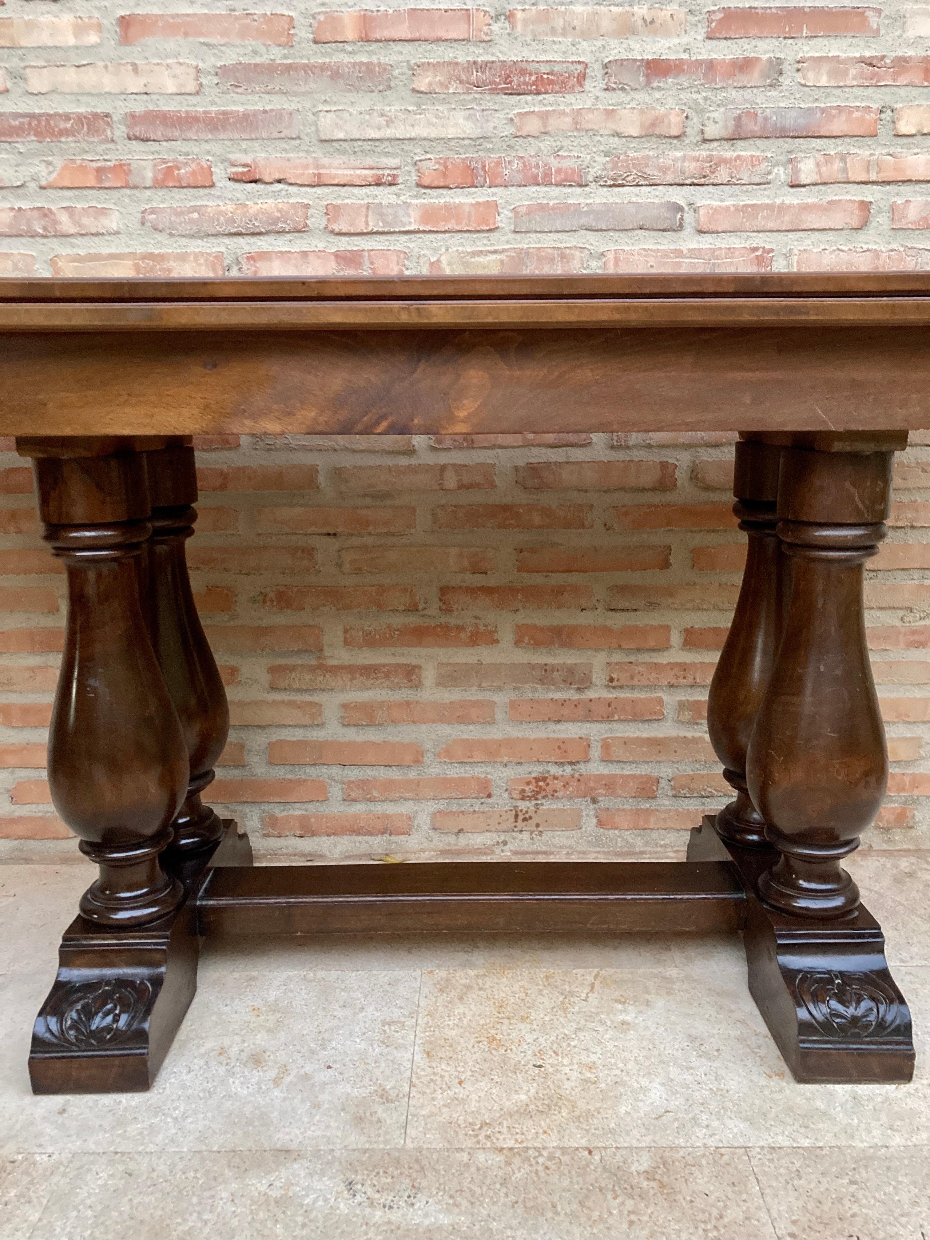 Mid-Century Modern Spanish Oak Dining or Console Table, 1960