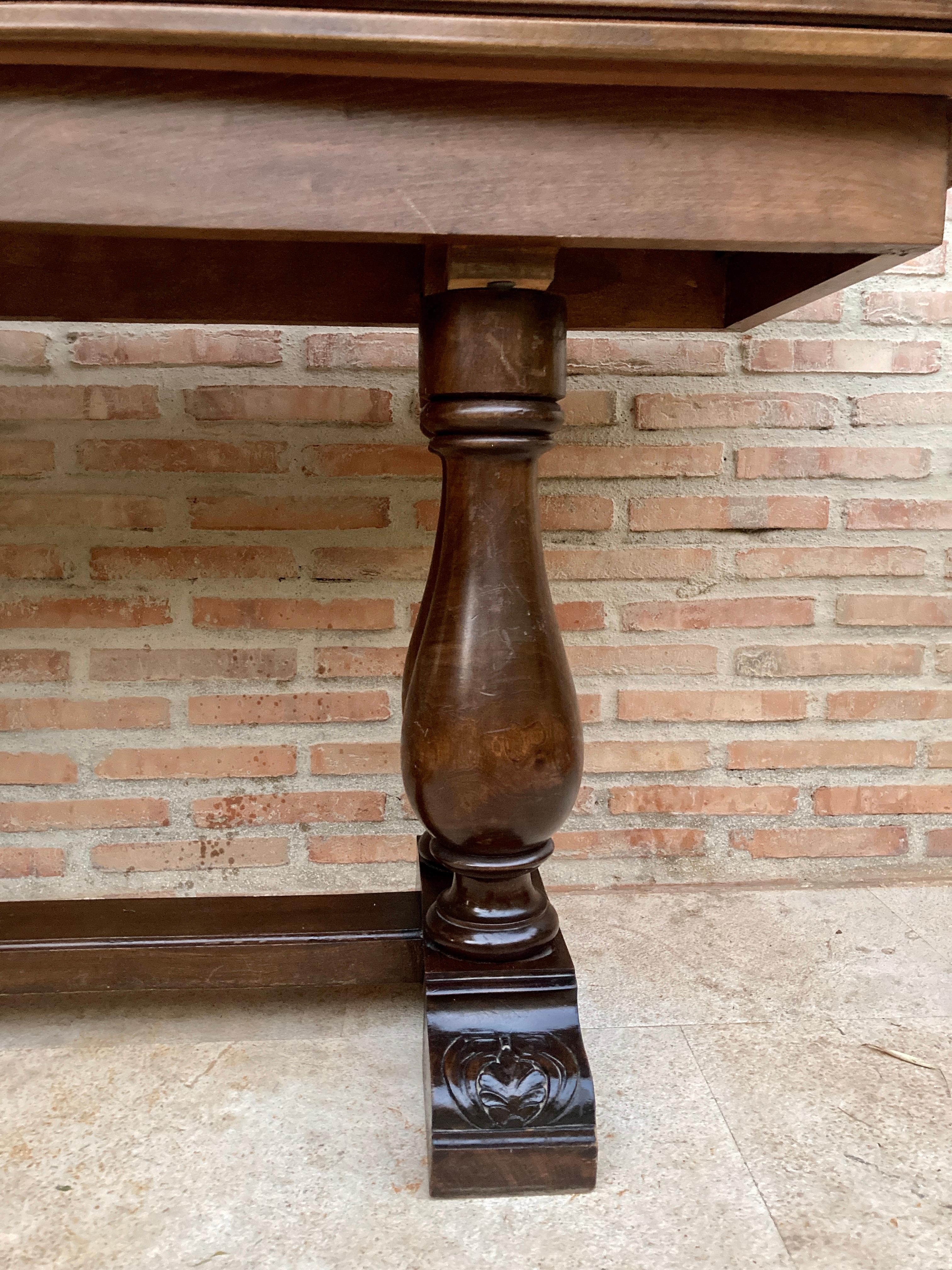 French Spanish Oak Dining or Console Table, 1960