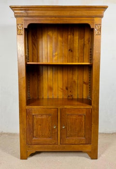 Spanish Oak Rustic Wooden Cabinet, Circa 1940s