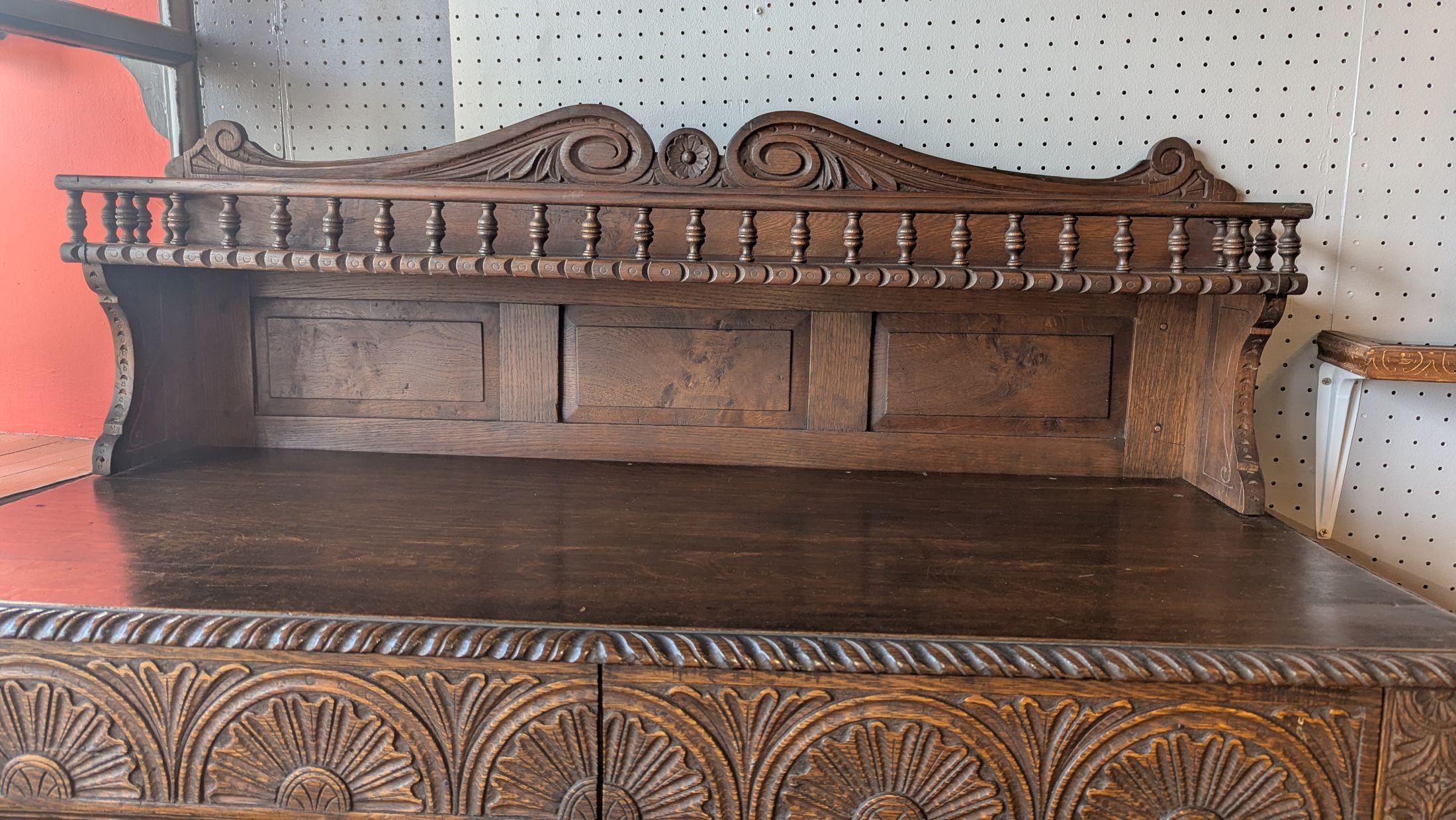 19th Century Spanish Oak Server Cupboard For Sale