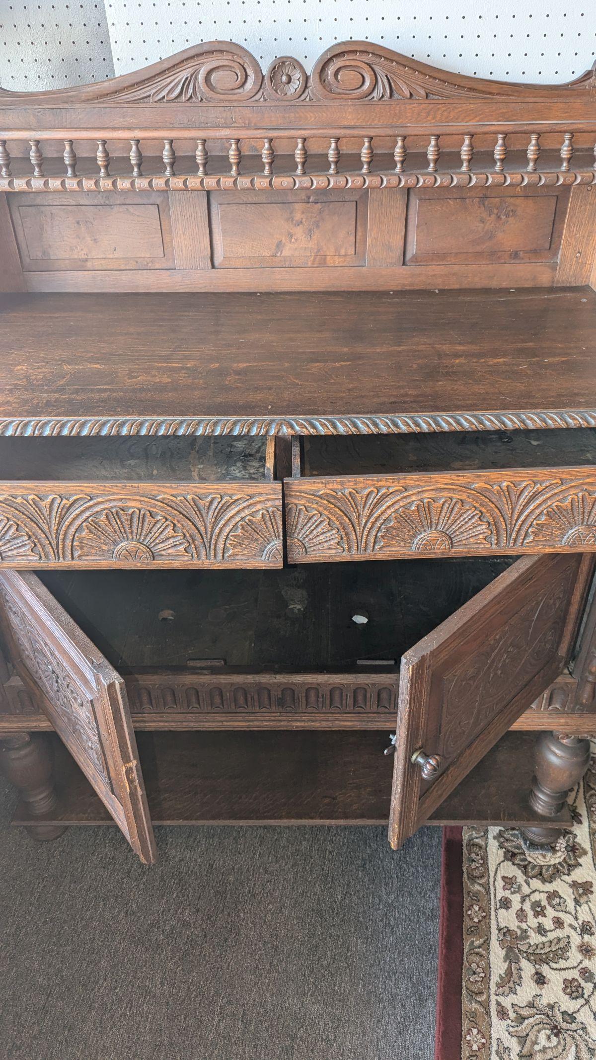 Spanish Oak Server Cupboard For Sale 1