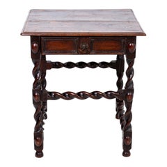 Antique Spanish Oak Table Early 19th Century
