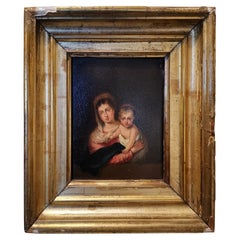 Spanish Oil on Wooden Panel of 19th Century