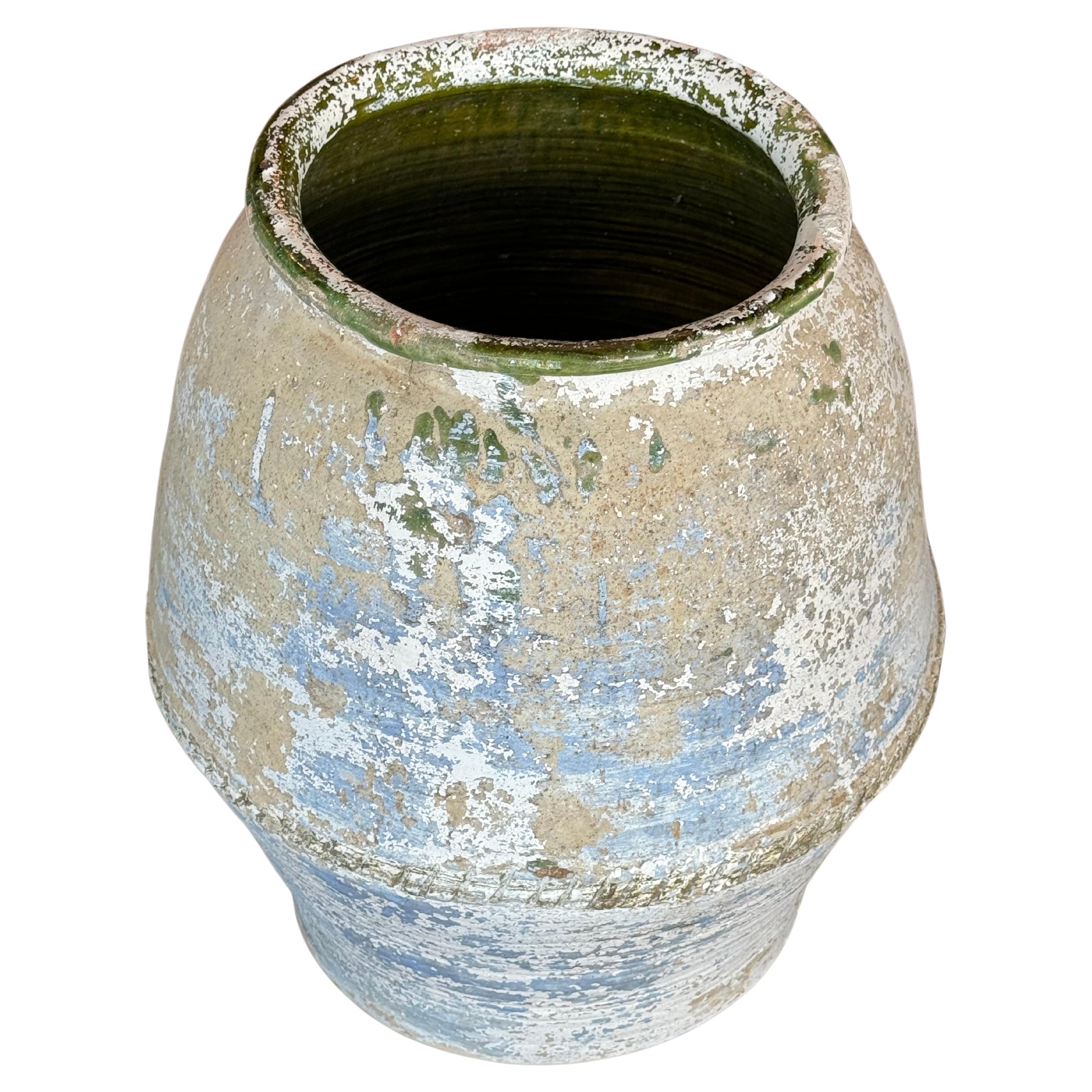 Rara jarra catalana verde oliva patinada
Circa Cataluña España, Siglo XIX 