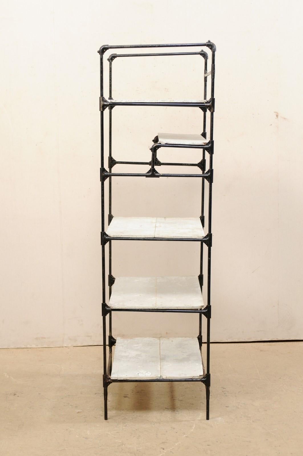 A Tall Spanish Open Shelf Rack Storage Display Piece, Vintage Artisan Created For Sale 2