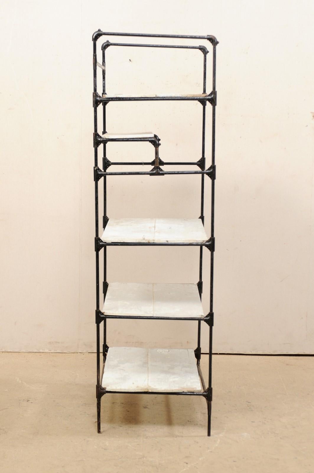 20th Century A Tall Spanish Open Shelf Rack Storage Display Piece, Vintage Artisan Created For Sale