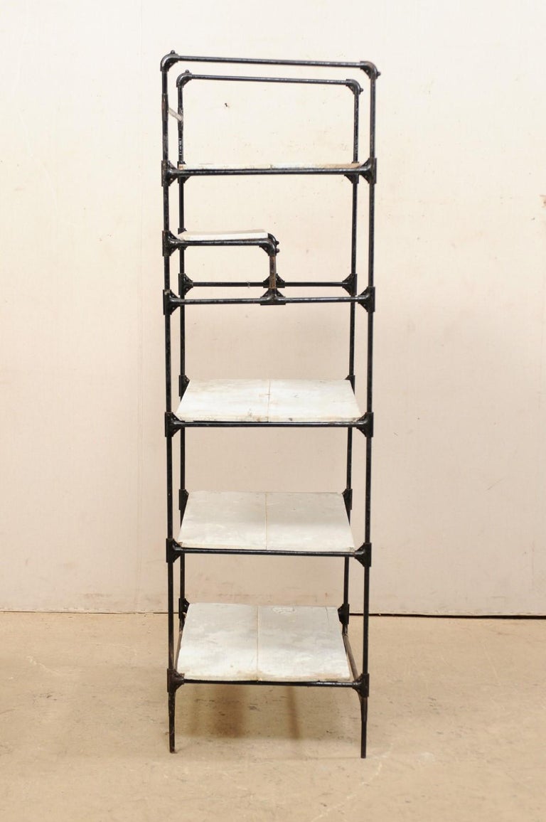 A Tall Spanish Open Shelf Rack Storage Display Piece, Vintage Artisan