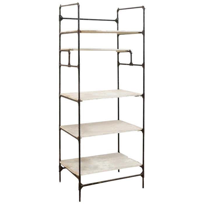 A Tall Spanish Open Shelf Rack Storage Display Piece, Vintage Artisan ...