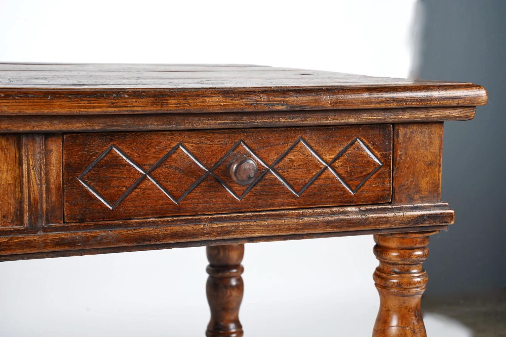 20th Century Spanish or Colonial-Style Baroque Writing or Library Table