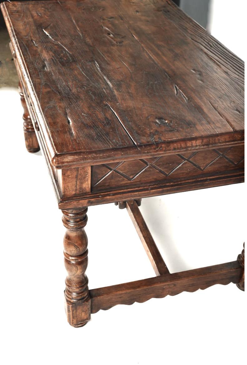 Spanish or Colonial-Style Baroque Writing or Library Table 1