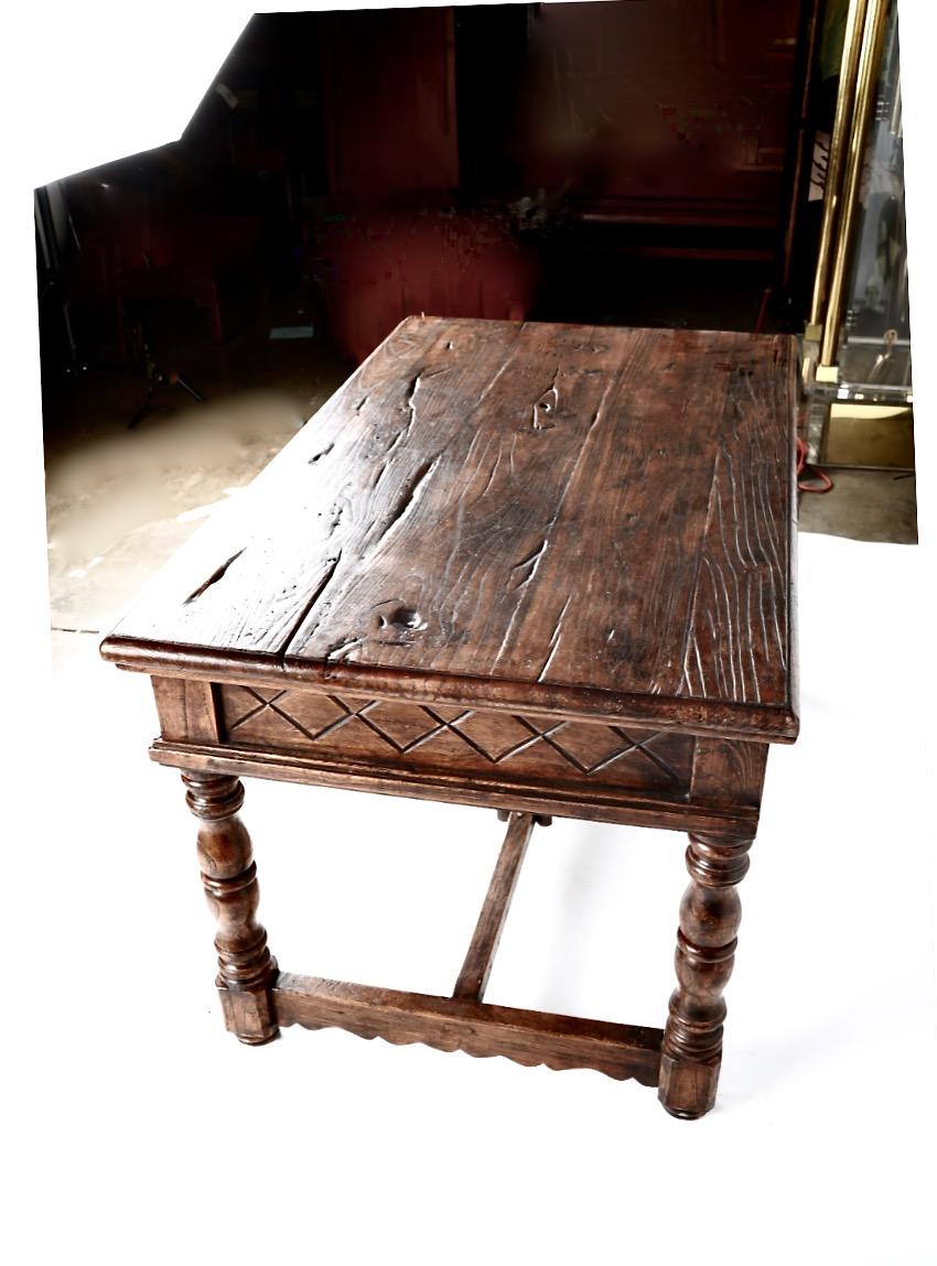 Spanish or Colonial-Style Baroque Writing or Library Table 3