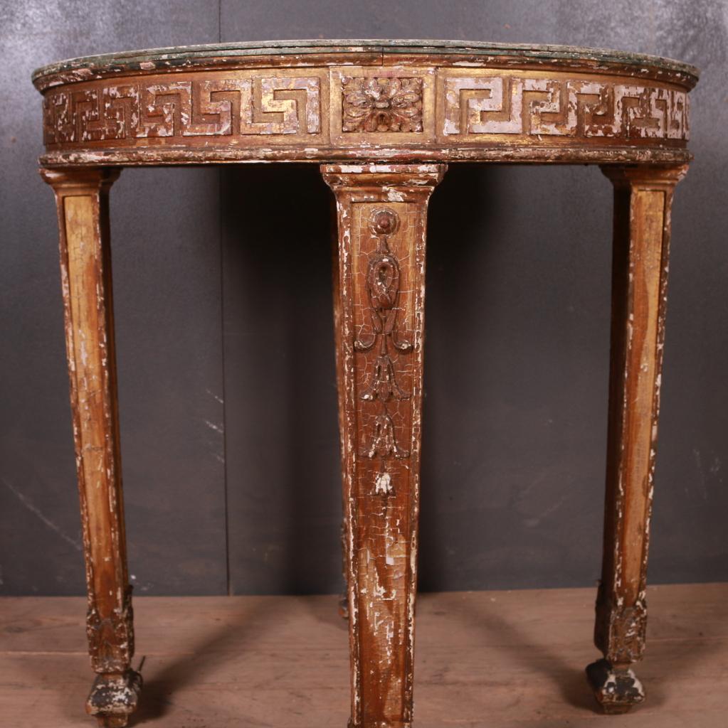 Spanish Original Painted Lamp Table In Good Condition For Sale In Leamington Spa, Warwickshire