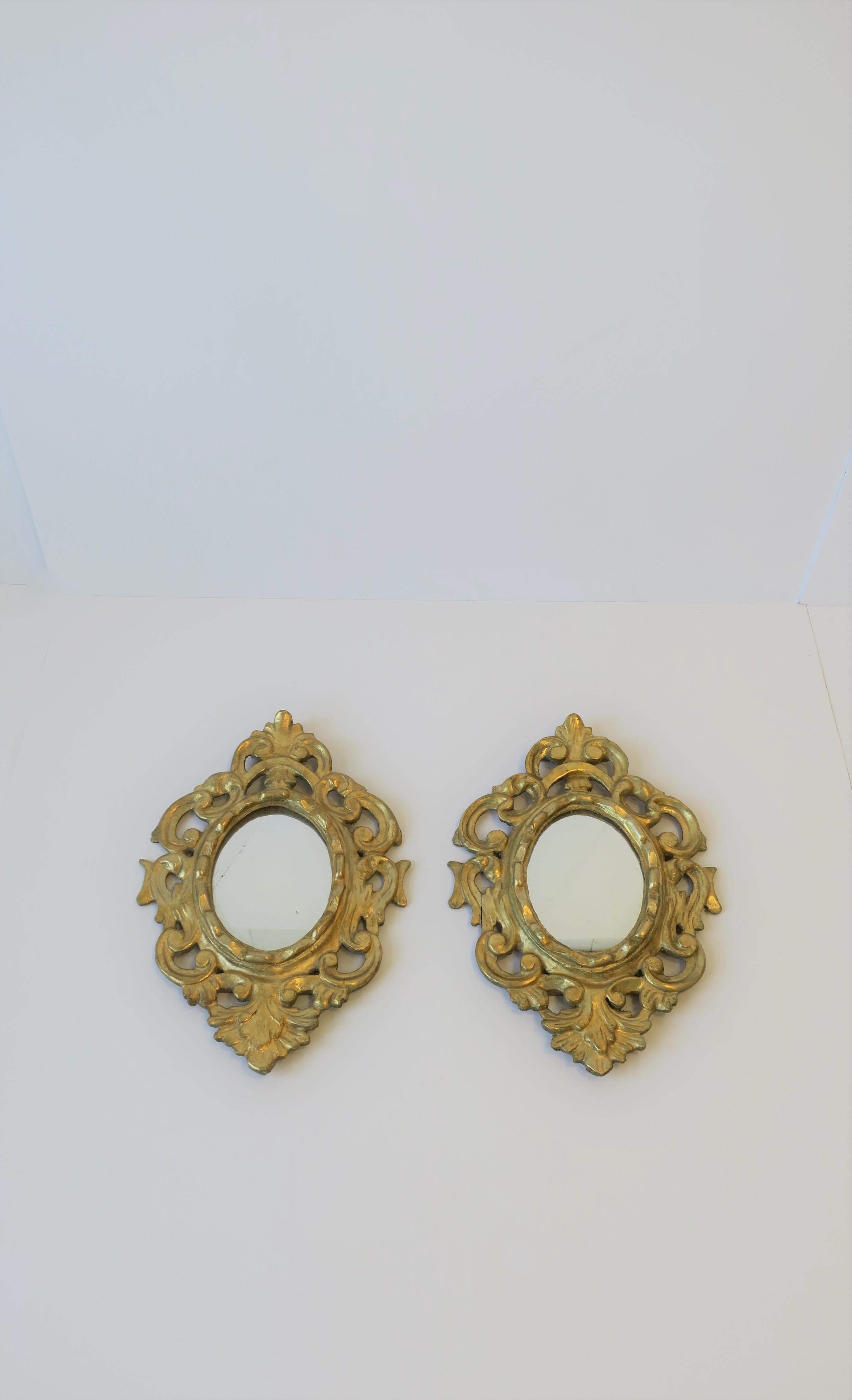 Wood Spanish Oval Gold Giltwood Mirror