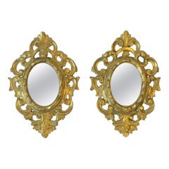 Spanish Oval Gold Giltwood Mirror