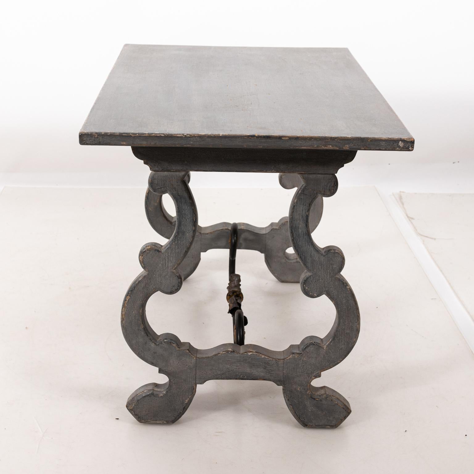 Iron Spanish Painted Accent Table 