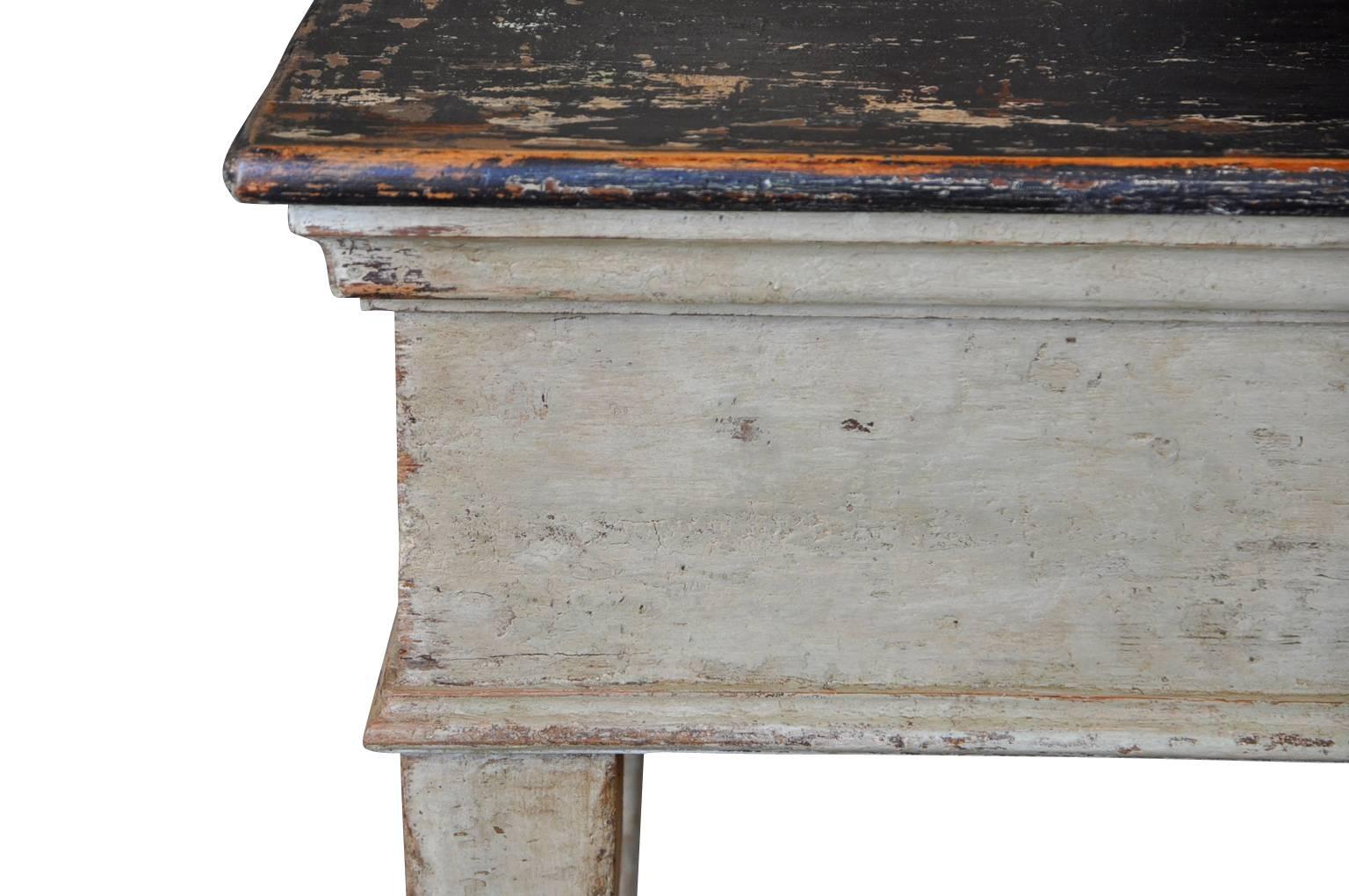Wood Spanish Painted Console Table