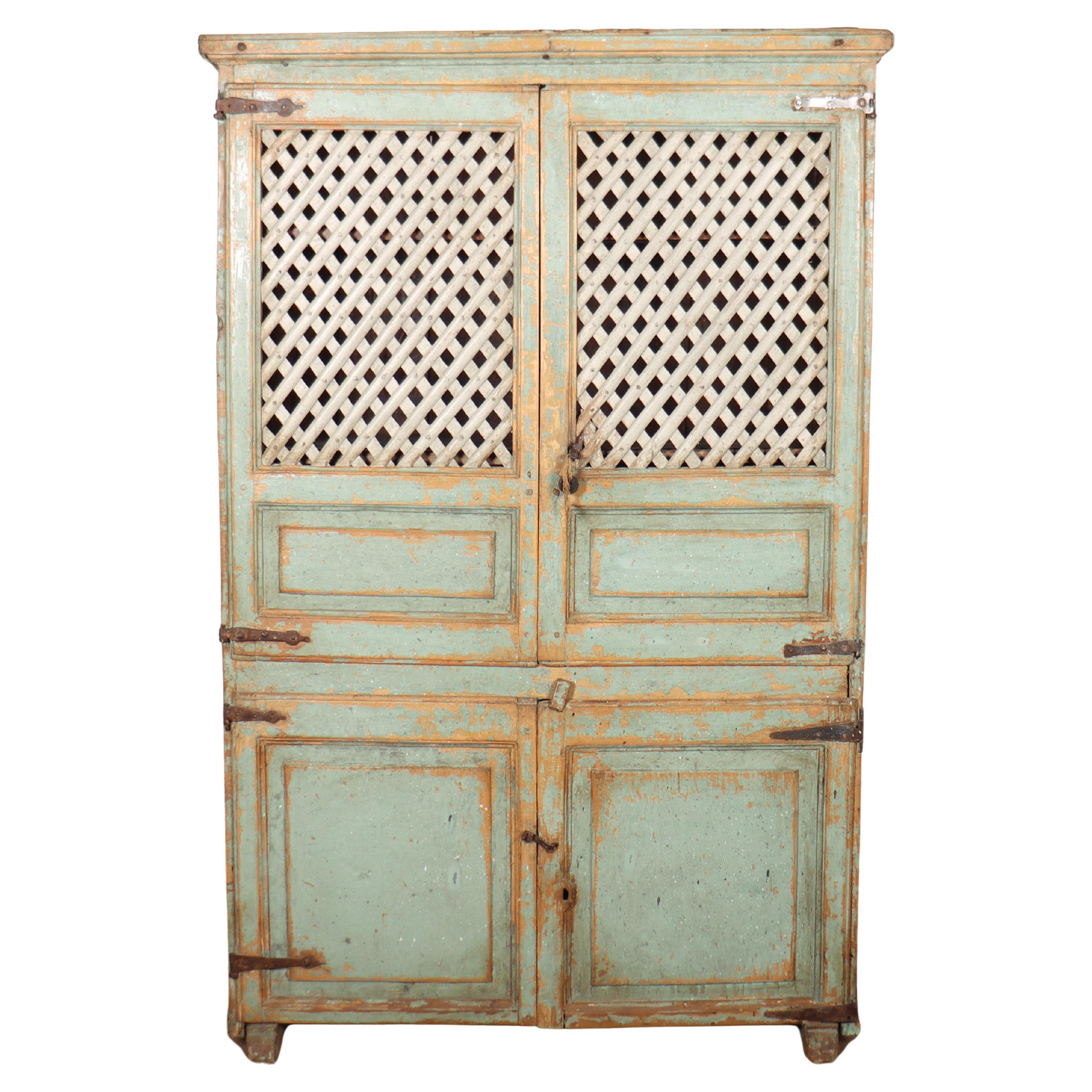 Spanish Painted Food Cupboard For Sale