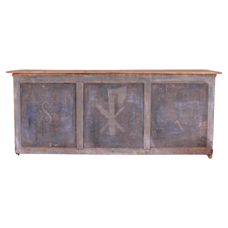 Large German Wilhelminian Shop Counter or Kitchen Island from around ...