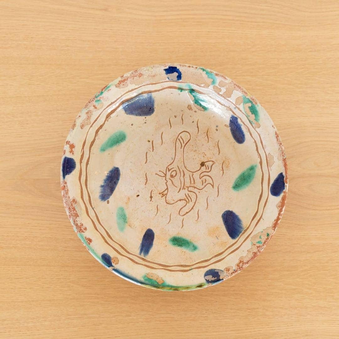 Ceramic Spanish Painted Terracotta Bowl For Sale