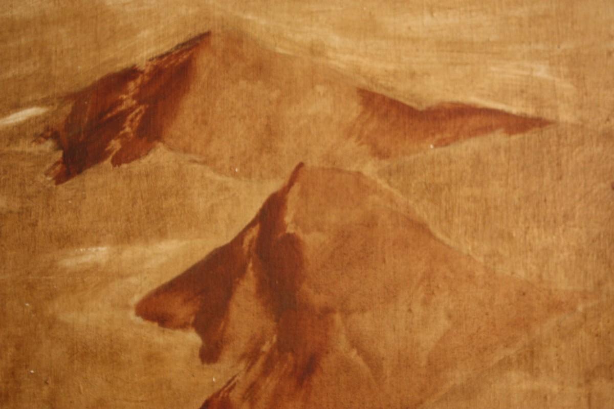 Spanish Painting Depicting a Mountain Landscape from the 19th Century For Sale 8