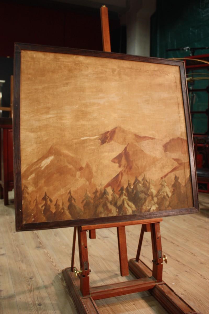Spanish Painting Depicting a Mountain Landscape from the 19th Century For Sale 5