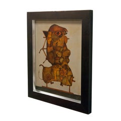 Spanish Painting Oil on Canvas, Spain, 1970