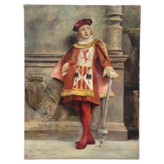 Spanish Painting Portrait“Castilian Macebearer”José Alcázar Tejedor Roma school