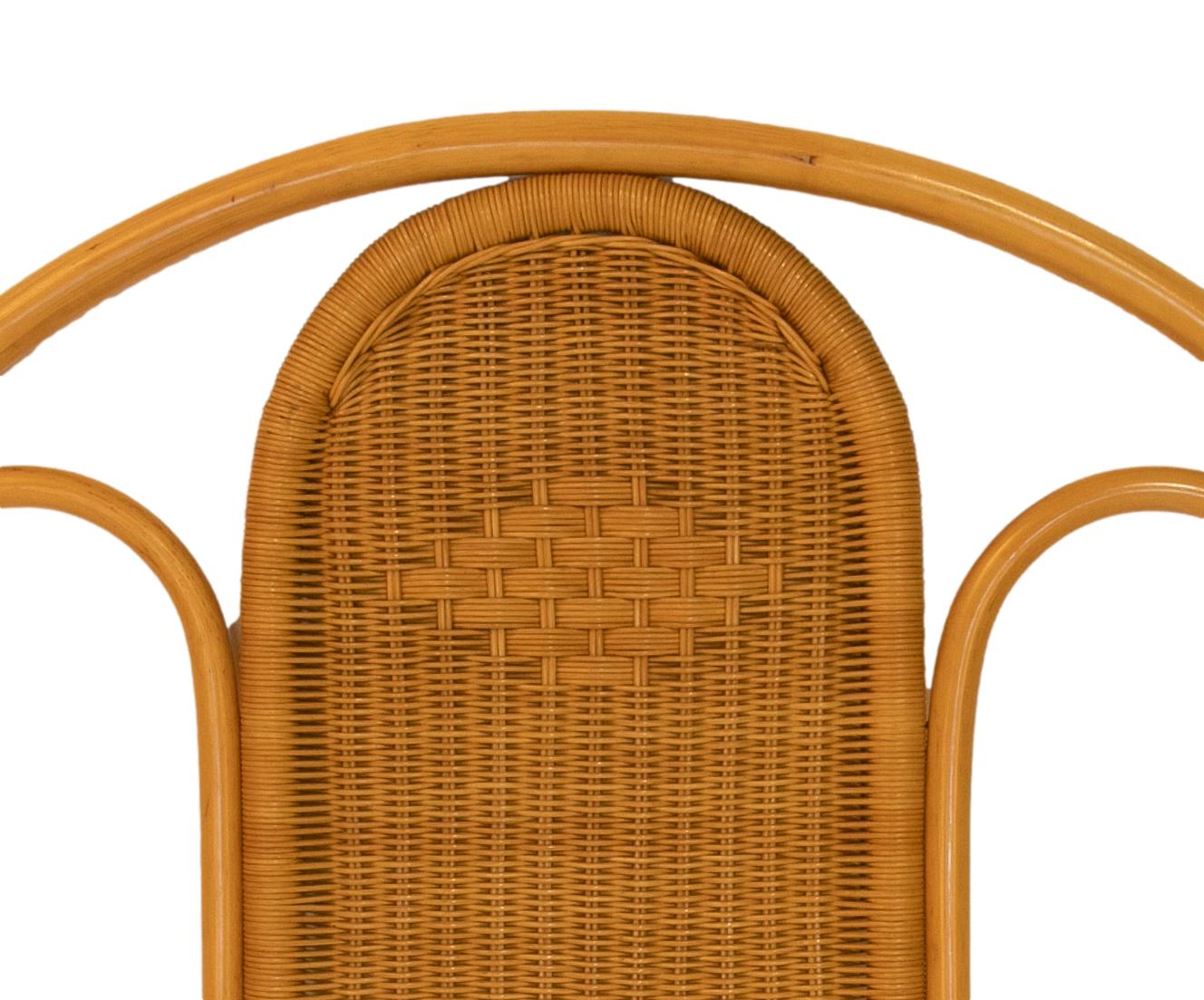 Spanish Pair of Handmade Bamboo and Wicker Headboards For Sale 2