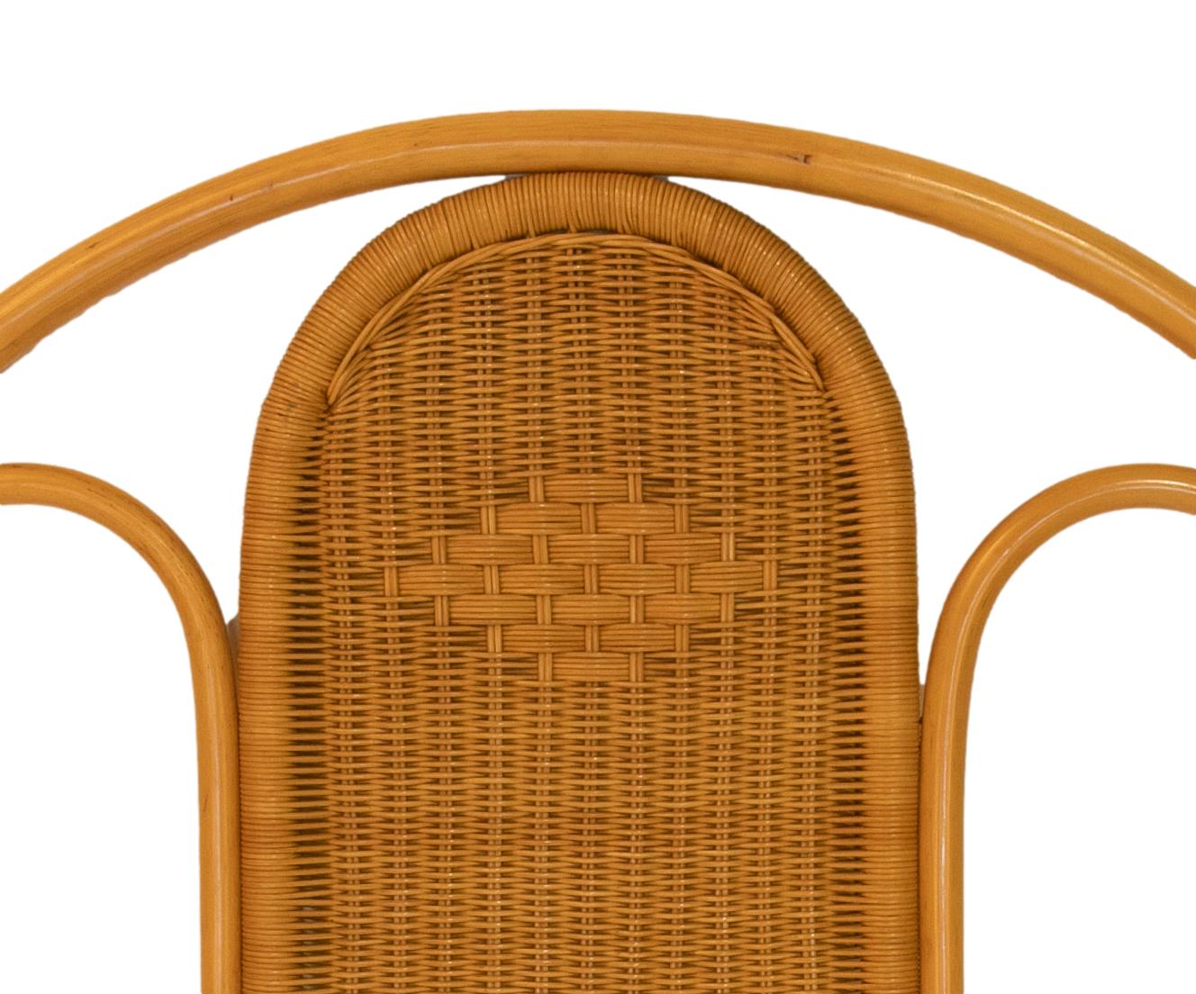 Spanish Pair of Handmade Bamboo and Wicker Headboards For Sale 1