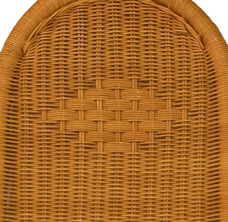 Spanish Pair of Handmade Bamboo and Wicker Headboards For Sale 3