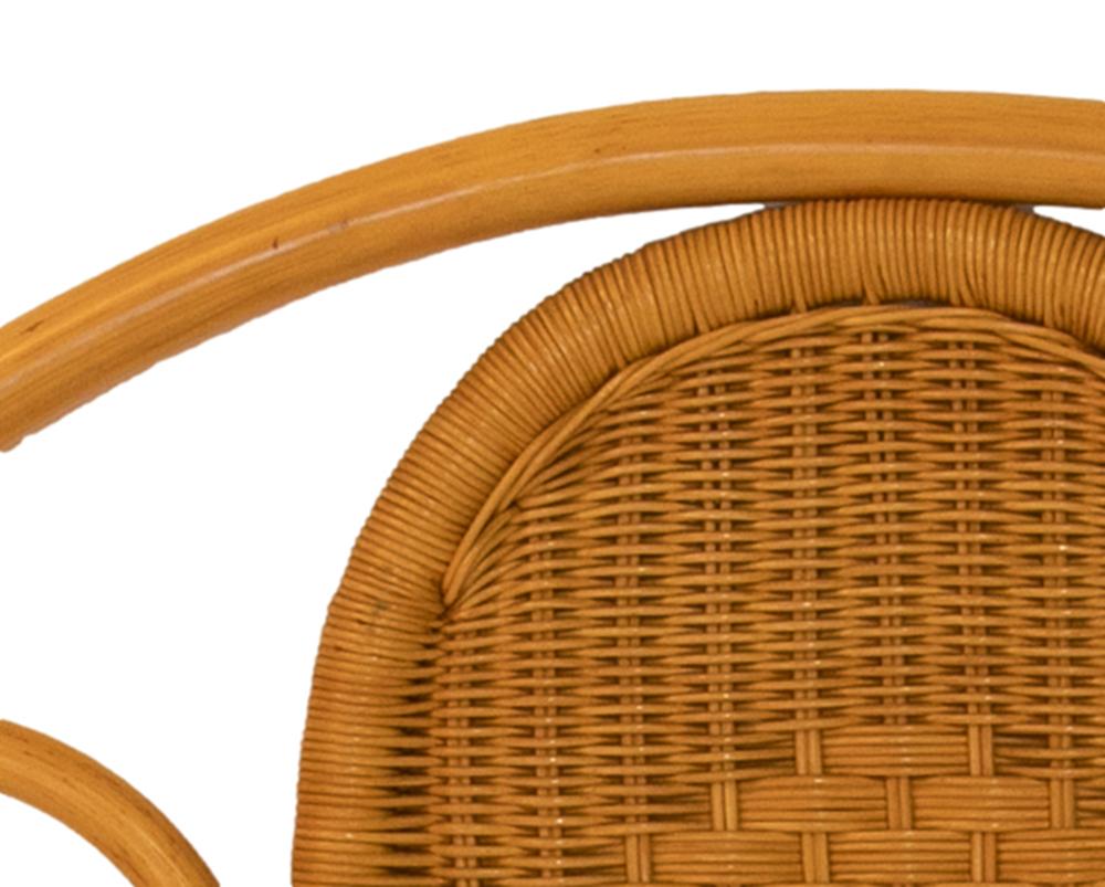 Spanish Pair of Handmade Bamboo and Wicker Headboards For Sale 4