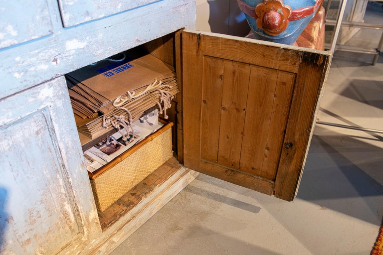 Spanish Pair of Wooden Bookcases with Shelves Doors and Drawers For