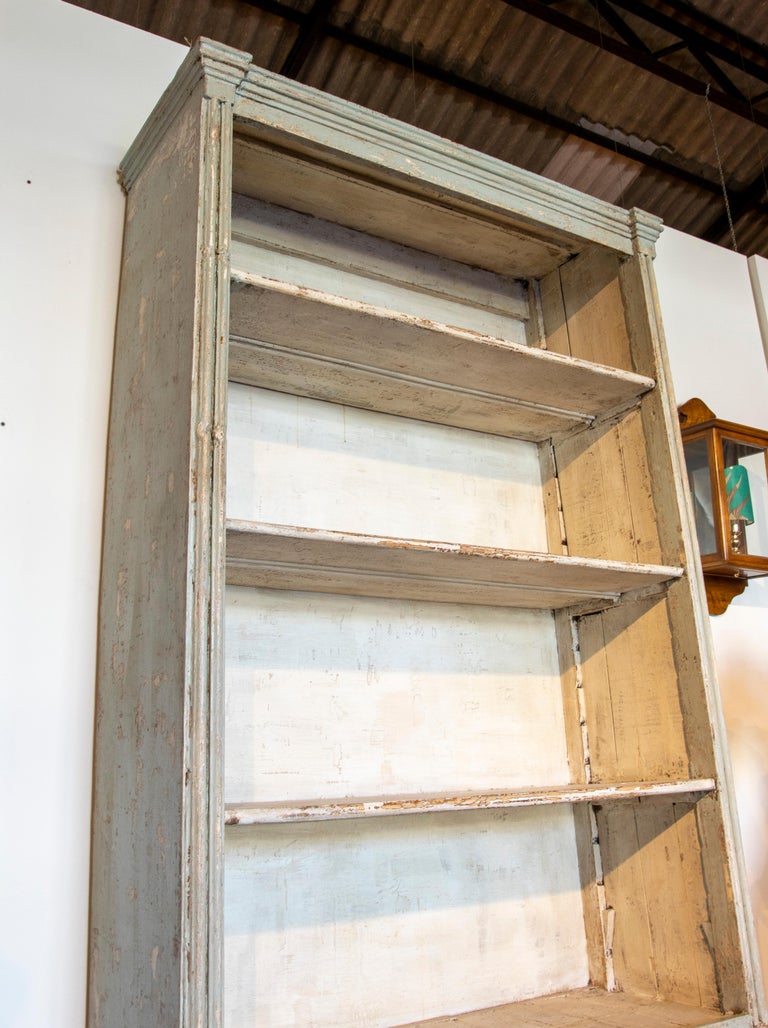 Spanish Pair of Wooden Bookcases with Shelves Doors and Drawers For