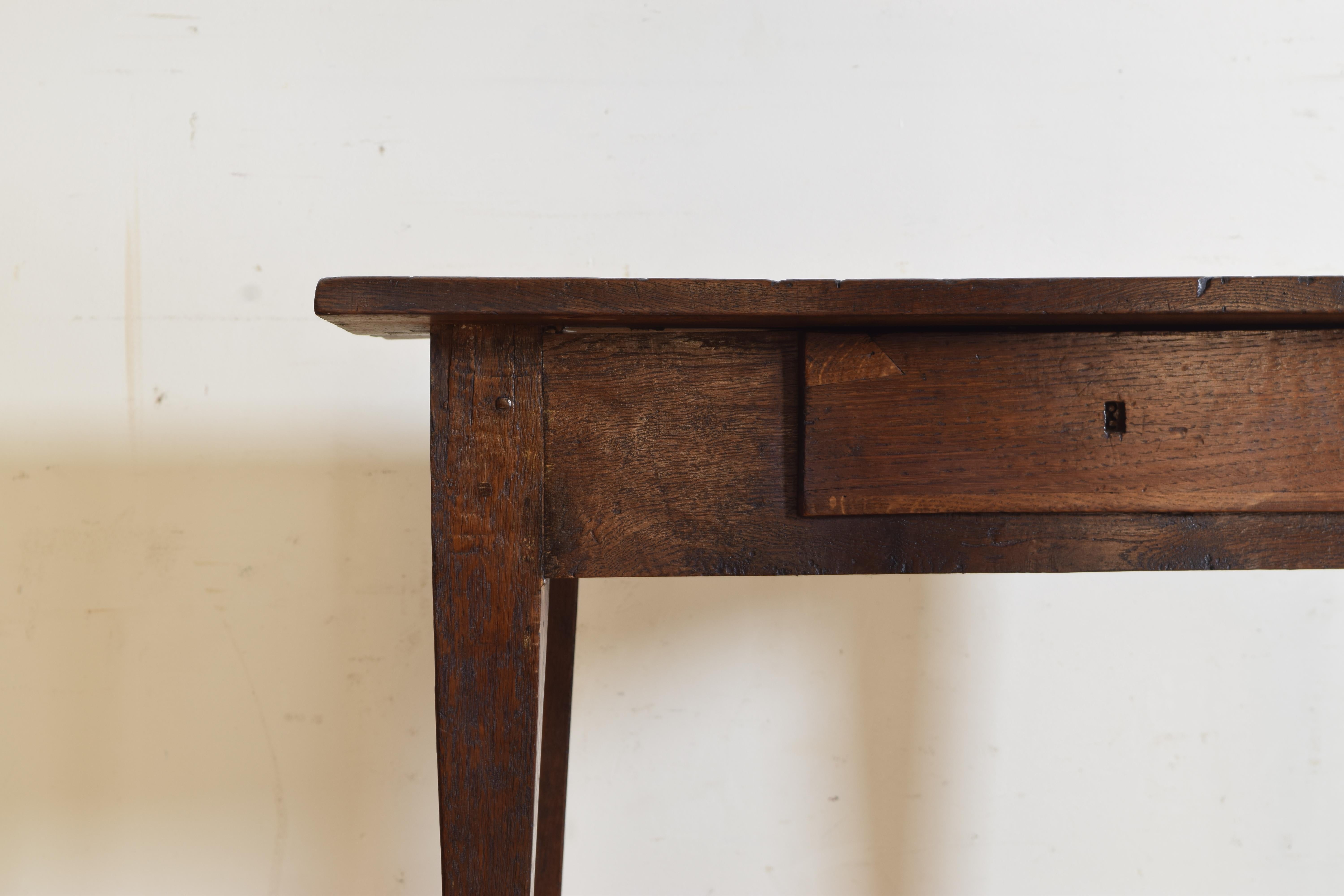 Spanish, Pamplona, Neoclassic Rustic Oak Side Table, Late 18th-Early 19th Cent. 1