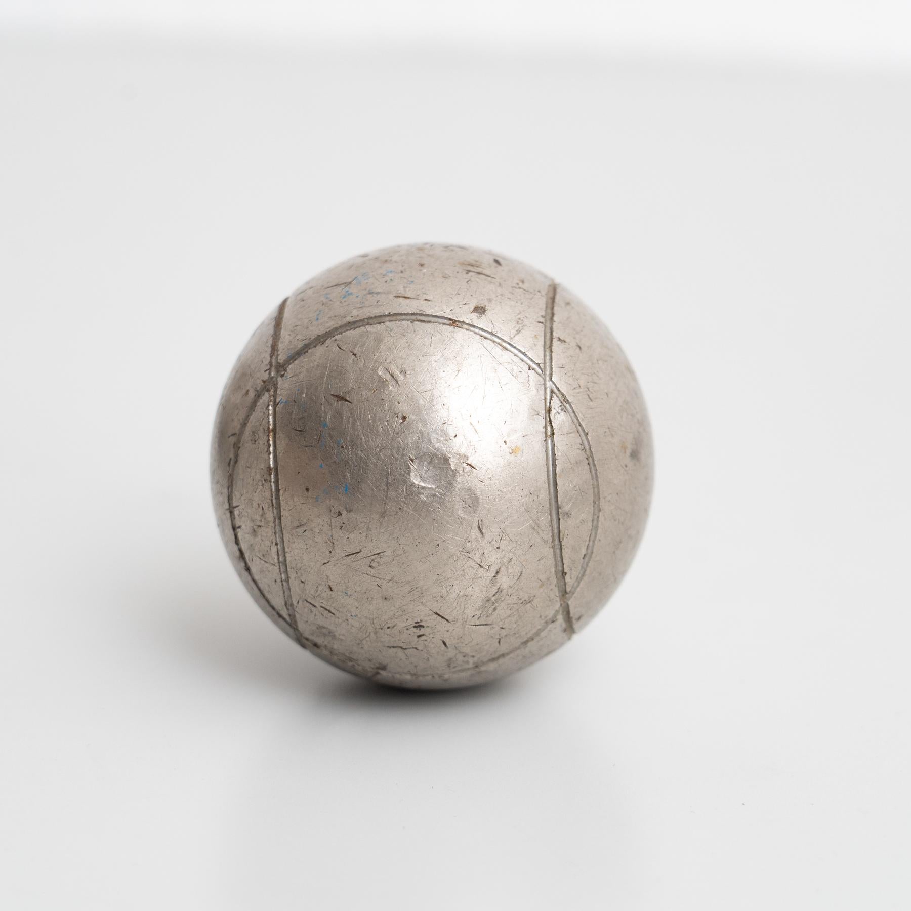 Iron Spanish Petanque Balls - Early 20th Century Set For Sale