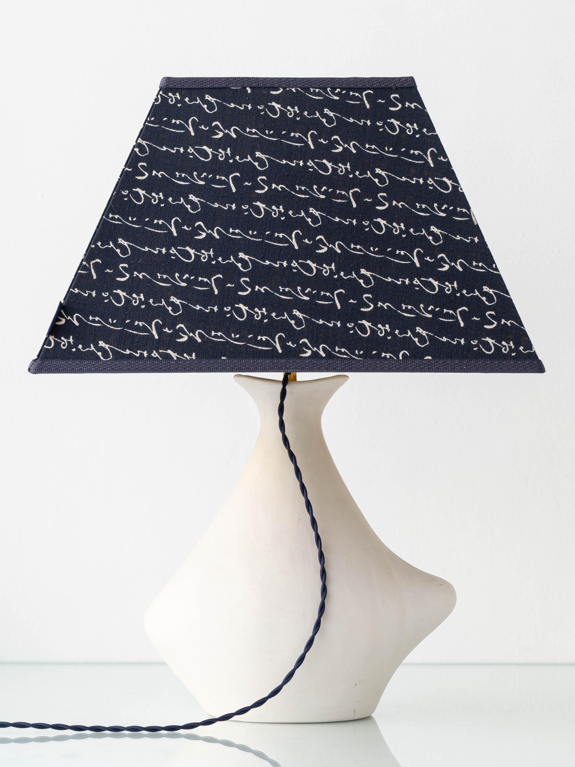Etched Spanish Picasso-Style Otero Regal Cubist Ceramic Table Lamp For Sale
