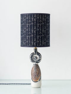 Spanish Picasso-style Otero Regal Figural Ceramic Table Lamp