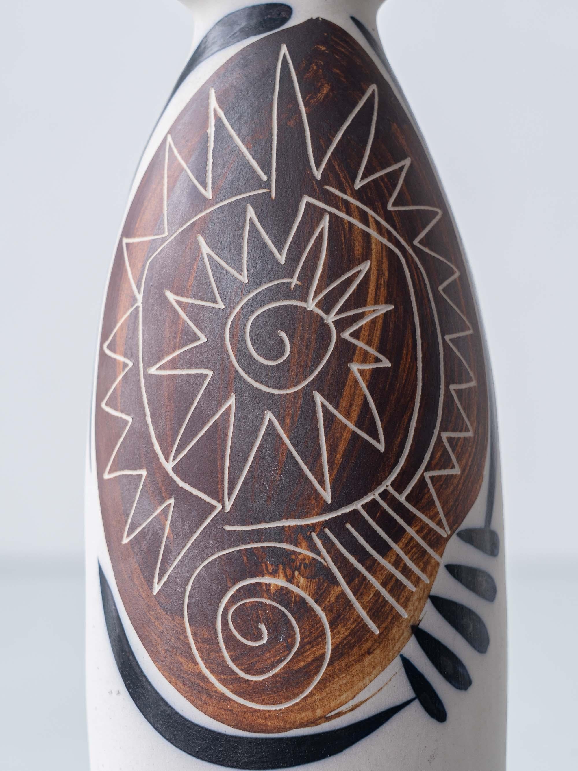 Spanish Picasso-style Otero Regal Figural Ceramic Table Lamp In Good Condition For Sale In AMSTERDAM, NL
