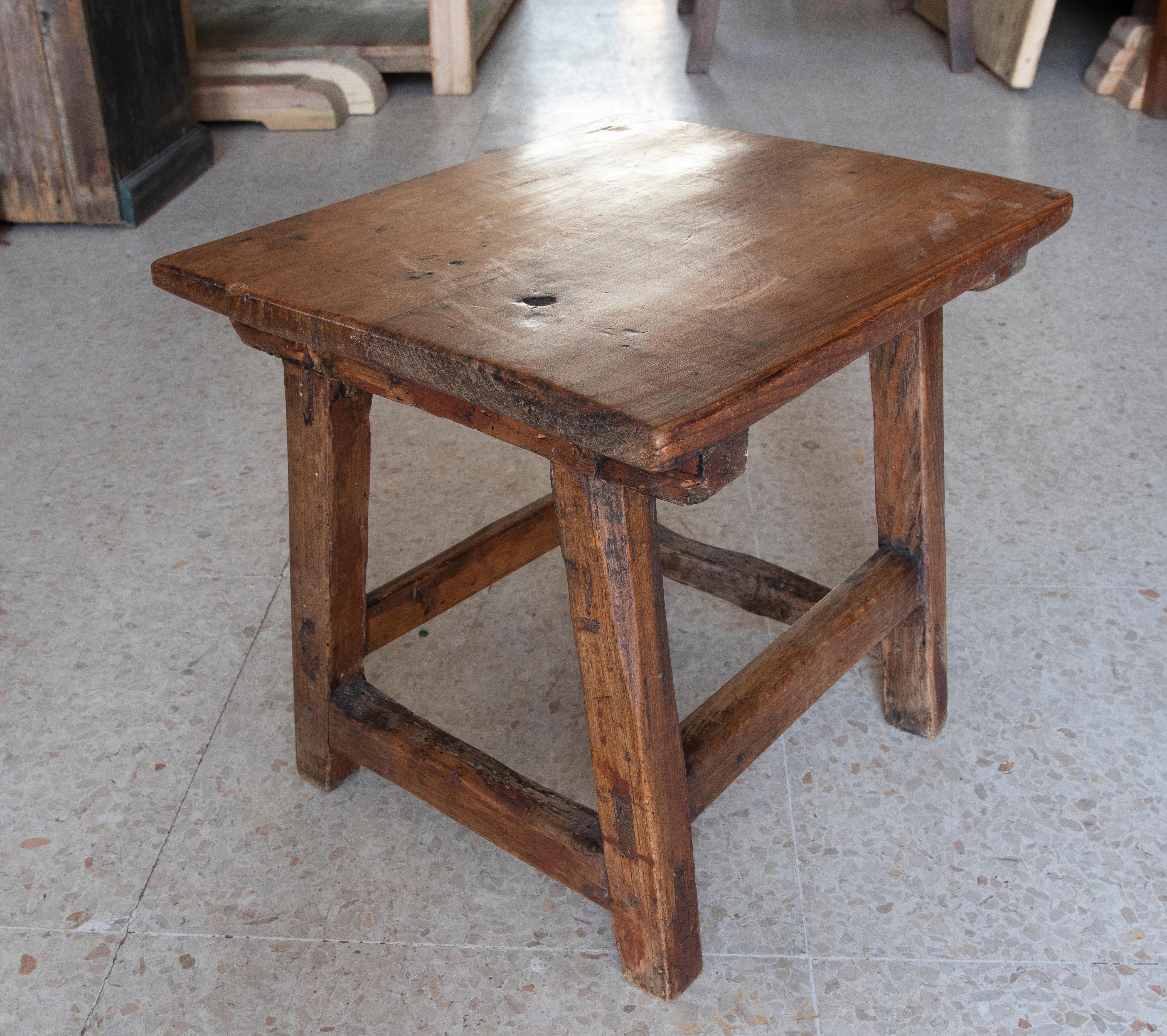 Spanish Pine Side Table For Sale 1